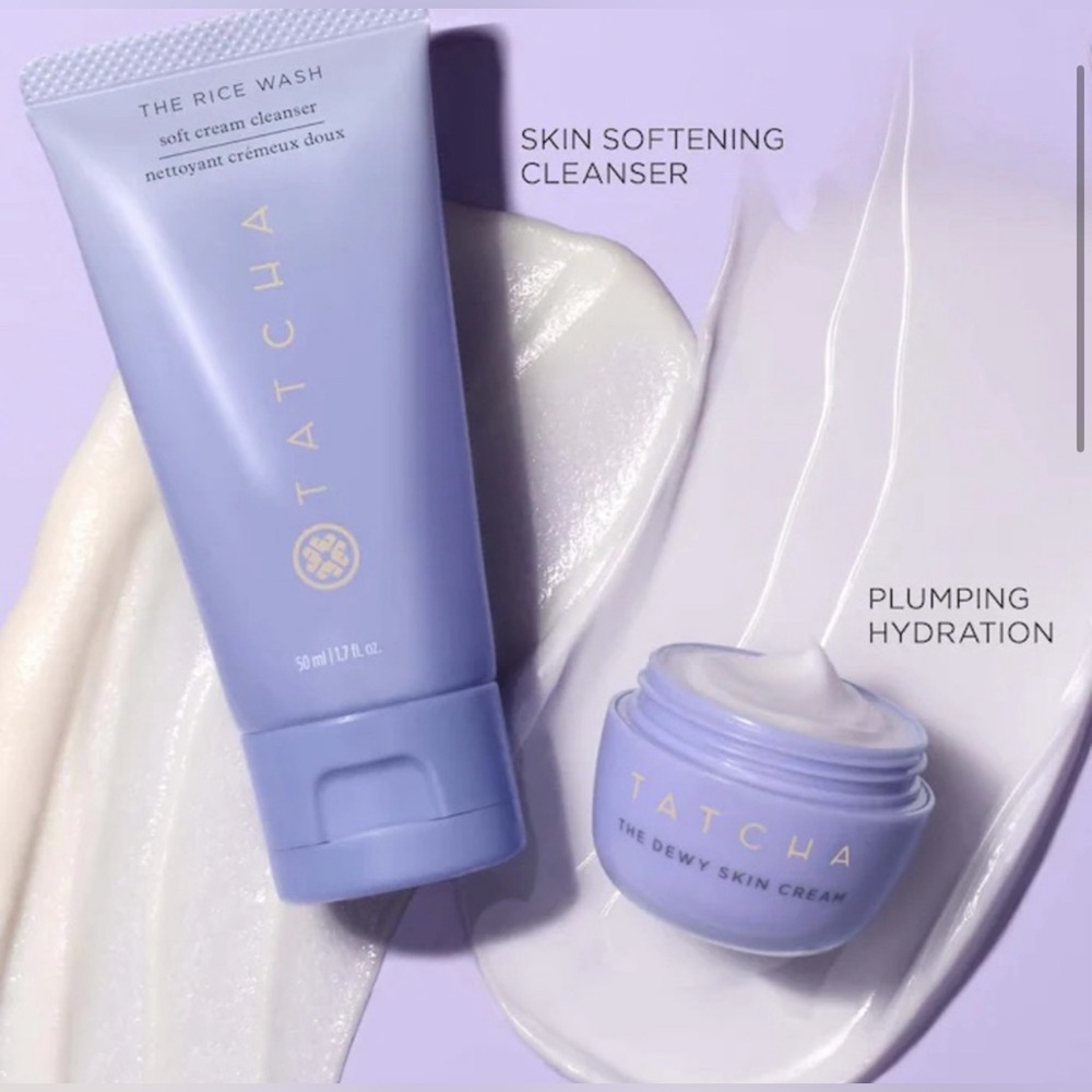 New Tatcha Set: - Dewy Cleanse & Hydrate Mini Duo + Sampler